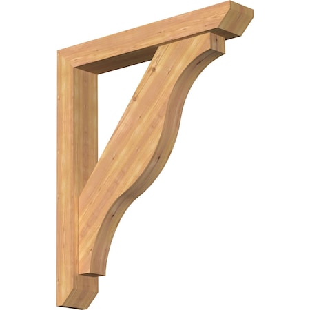 Ekena Millwork Funston Slat Smooth Bracket w/ Offset Brace, Western Red Cedar, 5 1/2"W x 34"D x 40"H BKT0604X34X40FST06SWR
